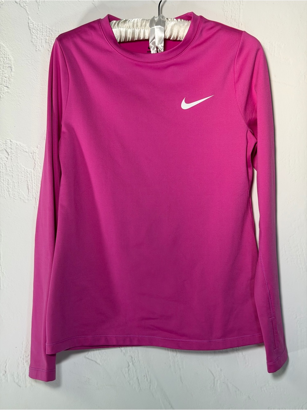 Nike Hot Pink Long Sleeve Performance Top Dri-Fit XL